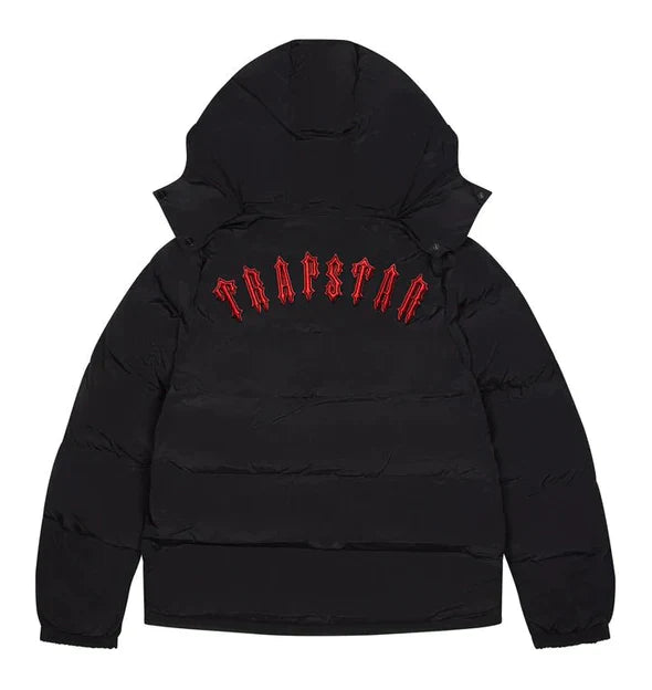 Trapstar Irongate Hooded Puffer Jacket Black/Infrared