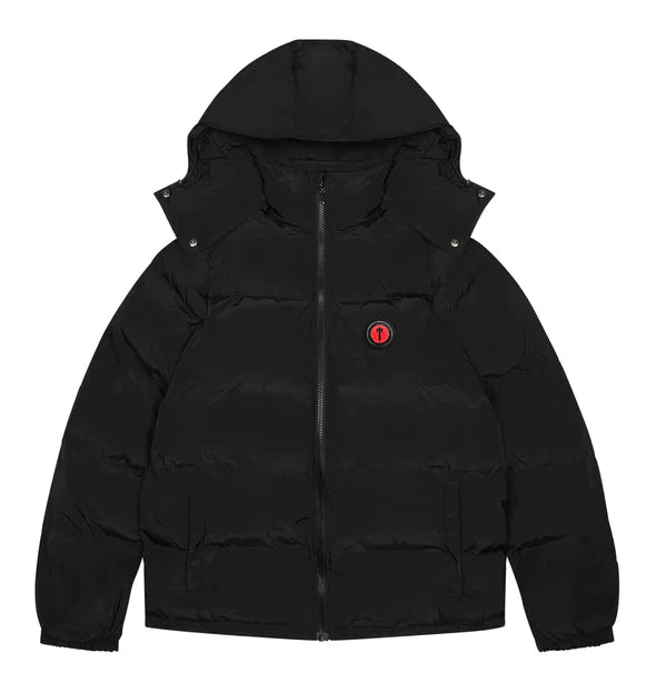 Trapstar Irongate Hooded Puffer Jacket Black/Infrared